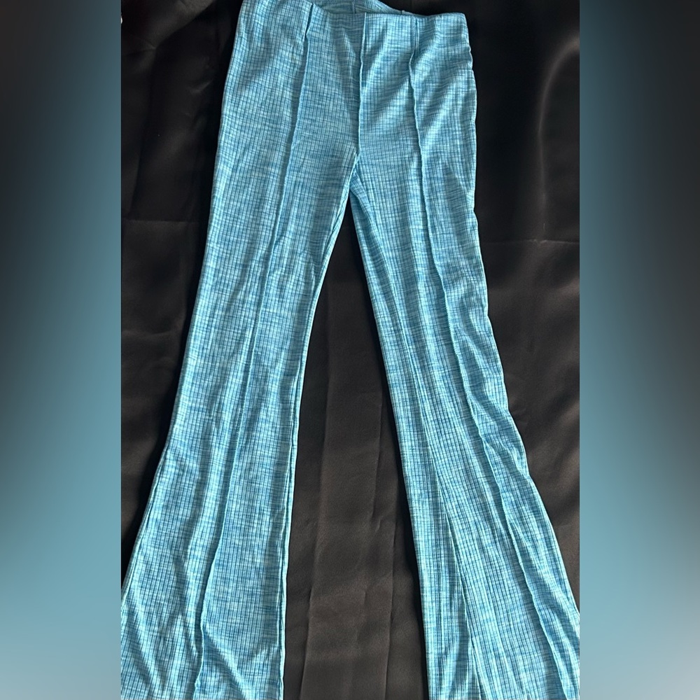 Flared blue pants